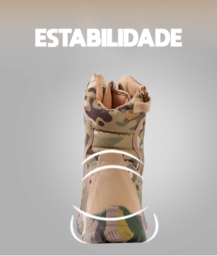 Bota Coturno Tática Militar Impermeável - Exercito Camuflado