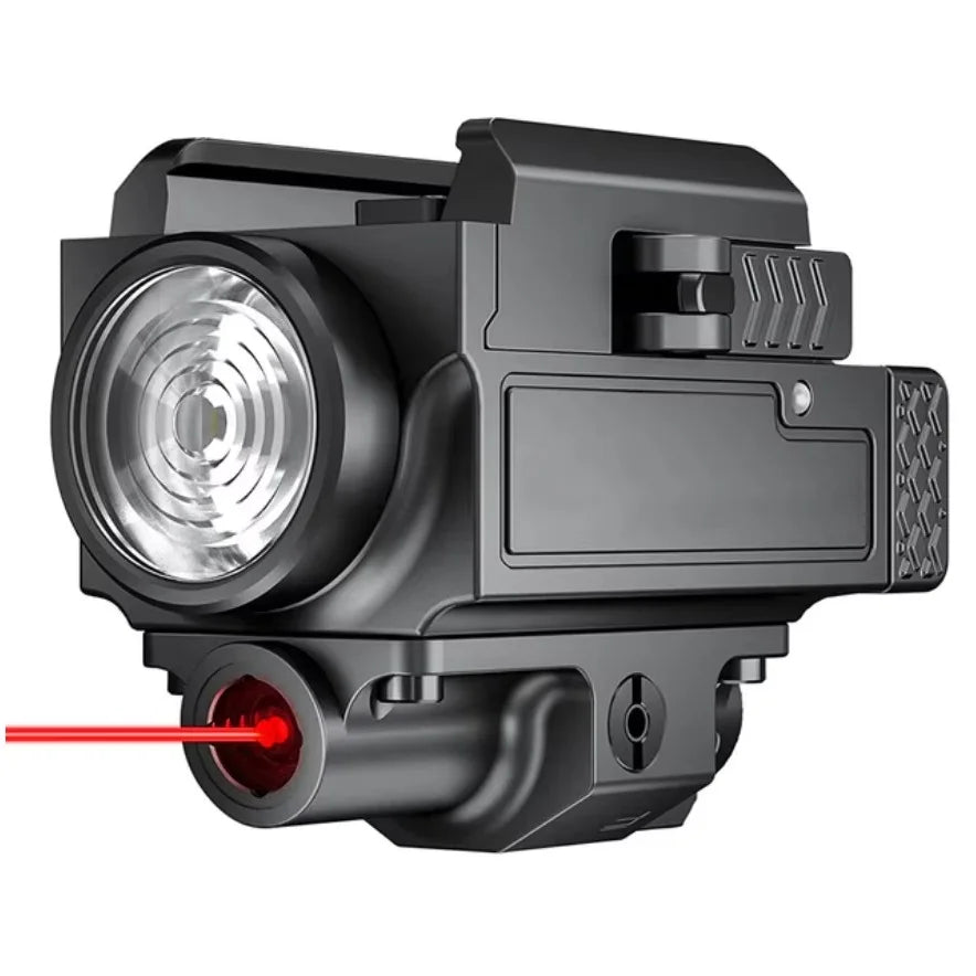 Lanterna Compacta com Sinalizador Verde Compacta e Recarregável – Alta Potência