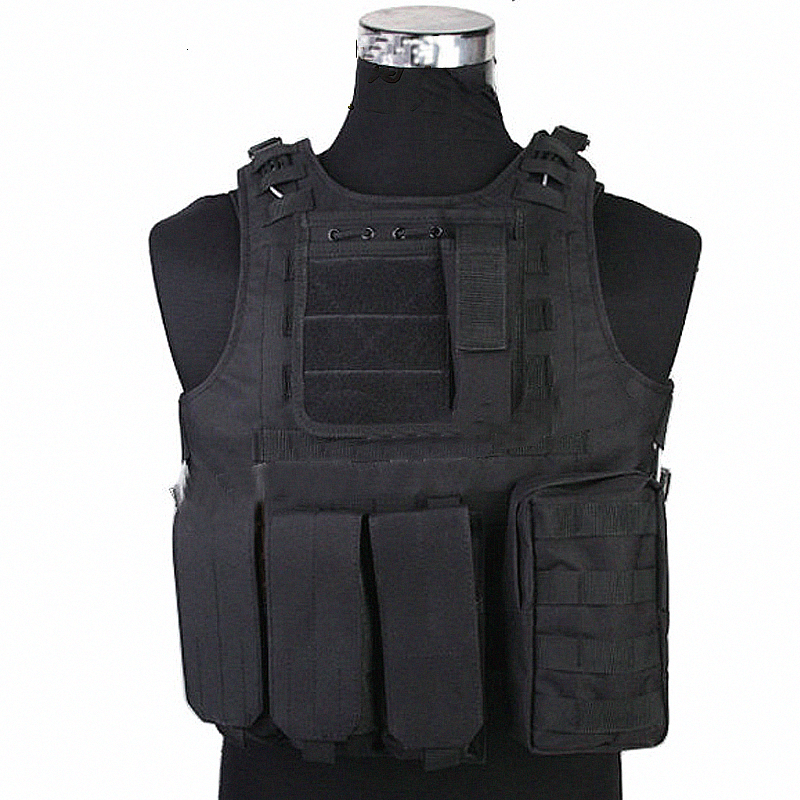 Colete Militar Tático Profissional com Placa de Proteção - Revestido com Bolsos