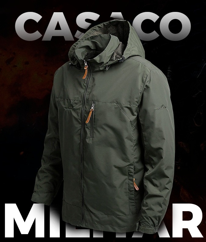 Casaco Tático Militar Impermeável com Capuz