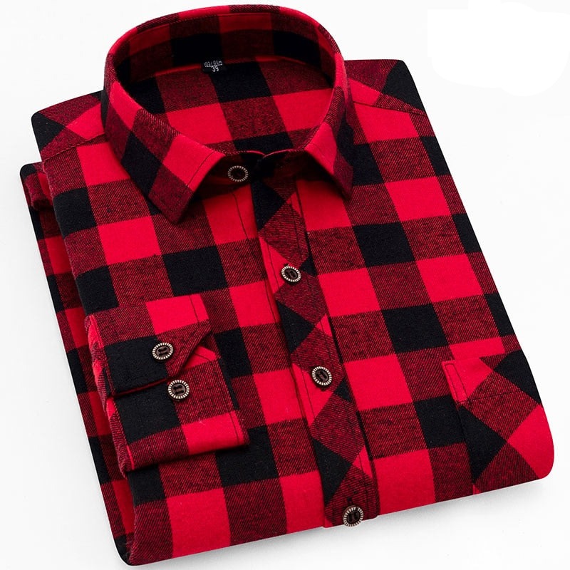 Camisa Xadrez Masculina De Manga Longa Urban Check