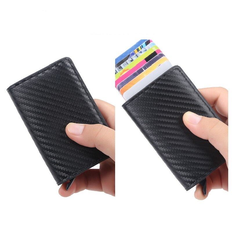 Carteira Anti-Furto de Carbono Masculina - CardProtect (RFID)