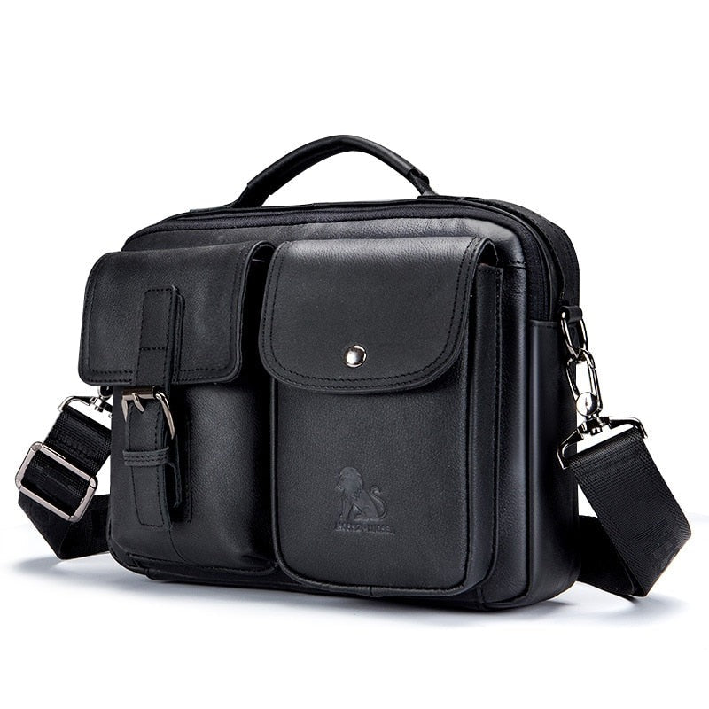 Bolsa Masculina de Couro Legítimo Estilo Mensageiro