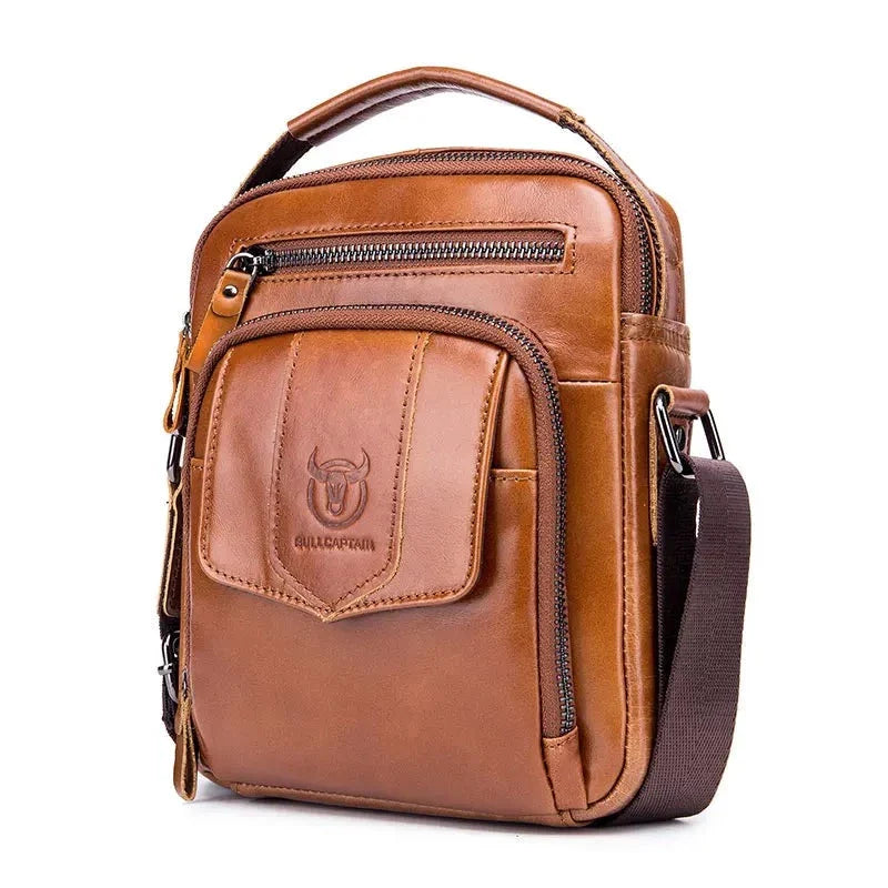 Bolsa Mensageira de Couro Genuíno Premium para Homens - Estilo Crossbody de Qualidade Superior