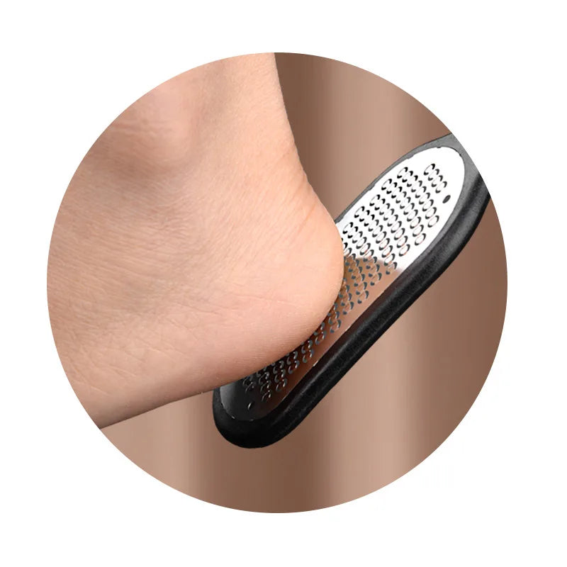 Raspador de Calos e Lixa para Pés em Aço para Pedicure - Profissional e Eficiente