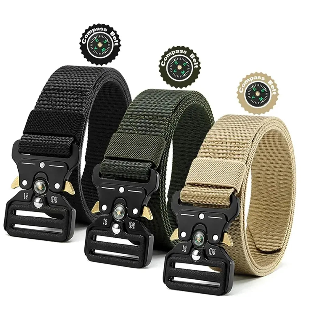 Cinto Tático Militar Com Bússola - Nylon Reforçado