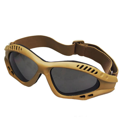 Óculos táticos de proteção ocular para atividades ao ar livre com lentes de malha metálica - antiembaçante
