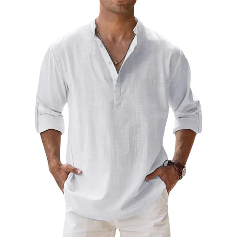 Camisa de Linho Manga Comprida Masculina - LinhoChics