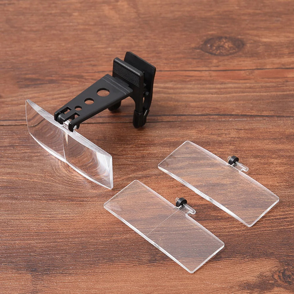 Lupa Dobrável com Clip para Óculos - Portátil