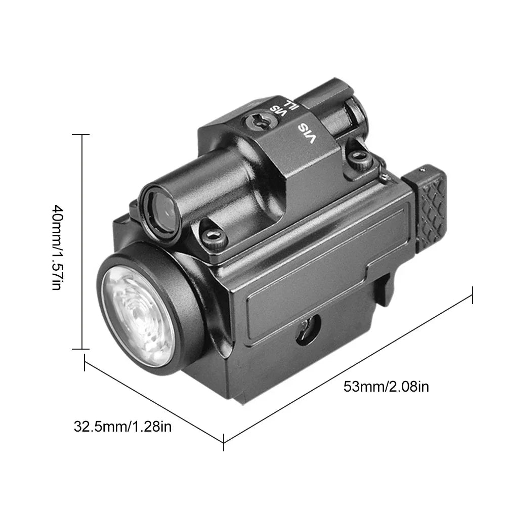 Lanterna Compacta com Sinalizador Verde Compacta e Recarregável – Alta Potência