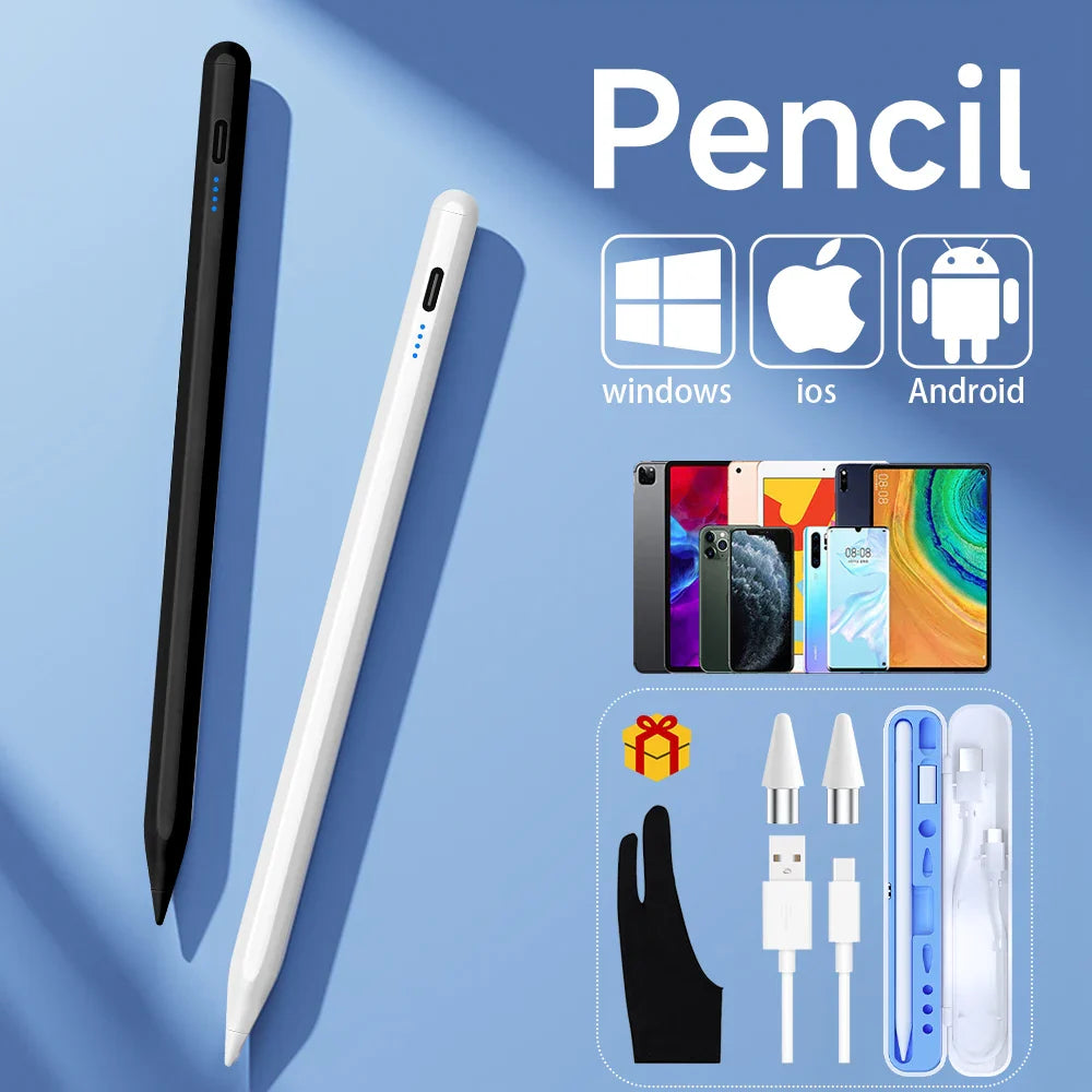 Caneta Stylus Universal para Tablet e Smartphone - Compatível com iPad, Apple Pencil, Huawei, Lenovo, Samsung, Xiaomi