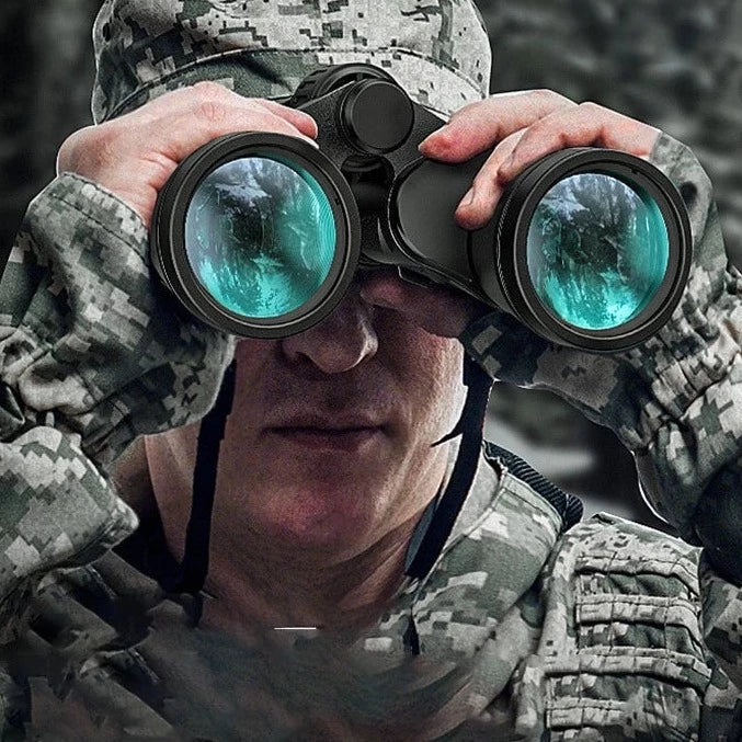 Binóculos Militar de Prisma Potente de Longo Alcance - Profissional 20x50 Zoom
