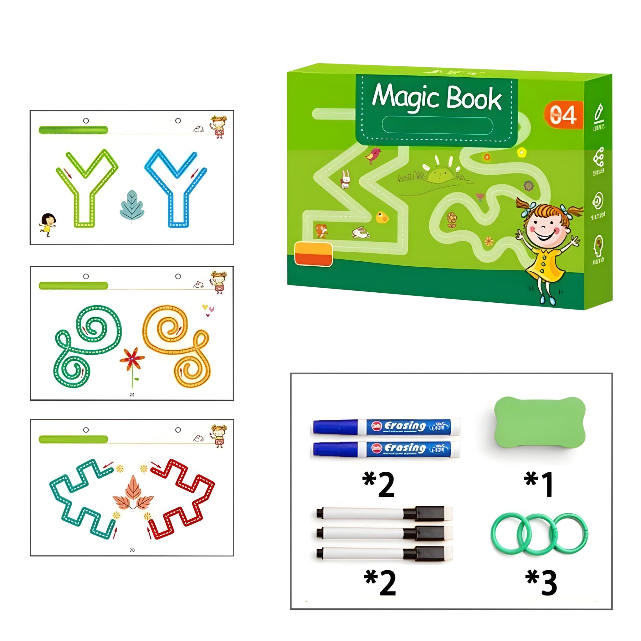 Caderno de Traço e Desenho Infantil - Magic Book