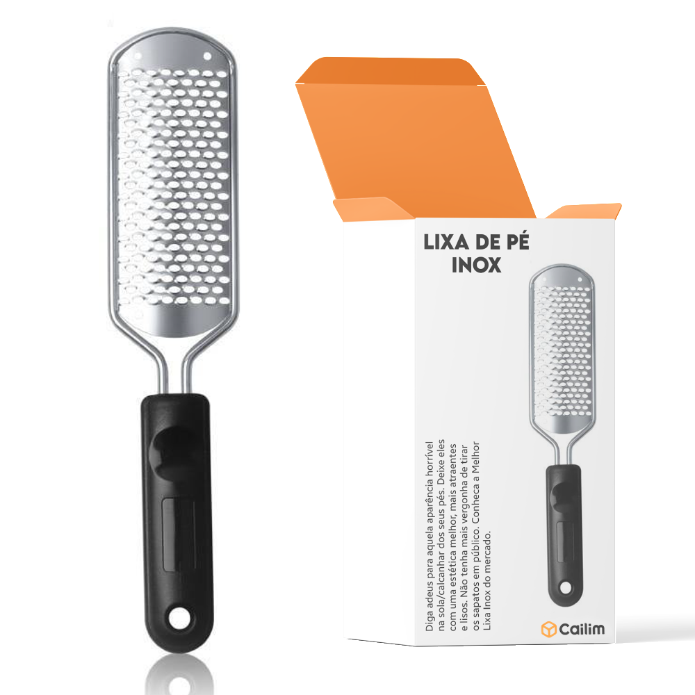 Lixa de Pé Inox - Remove Rachaduras profundas e Pele Morta