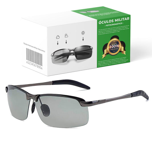 Óculos Militar Fotocrômico - Elimina Reflexos (Polarizado UV400)